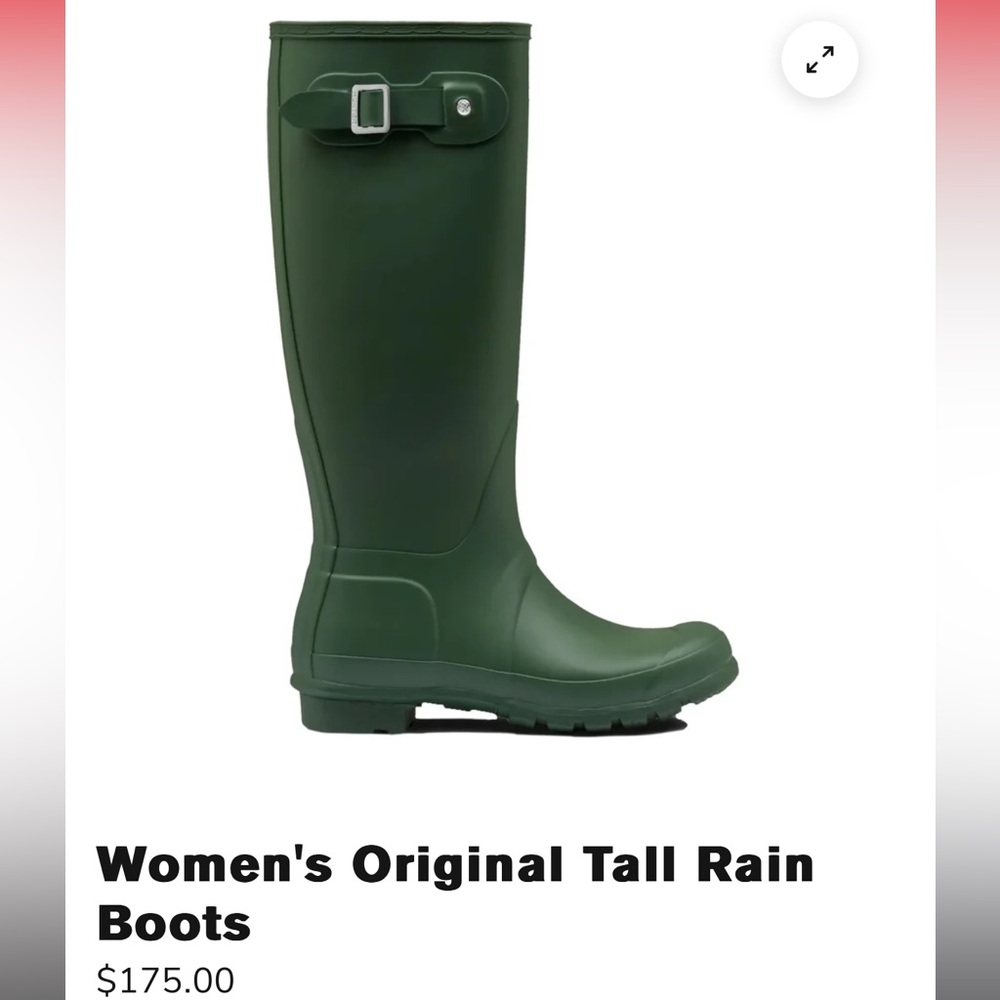 Hunter Green Women's Original Tall Rain Boots